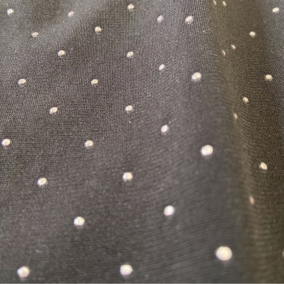 Frank Lyman black dress wrap beaded silver studd 3/4 sleeves flattering noir 12 - Picture 8 of 16